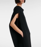 The Row Anitas draped wool-blend midi dress