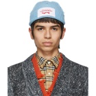 Charles Jeffrey Loverboy Blue Large Logo Patch Beanie