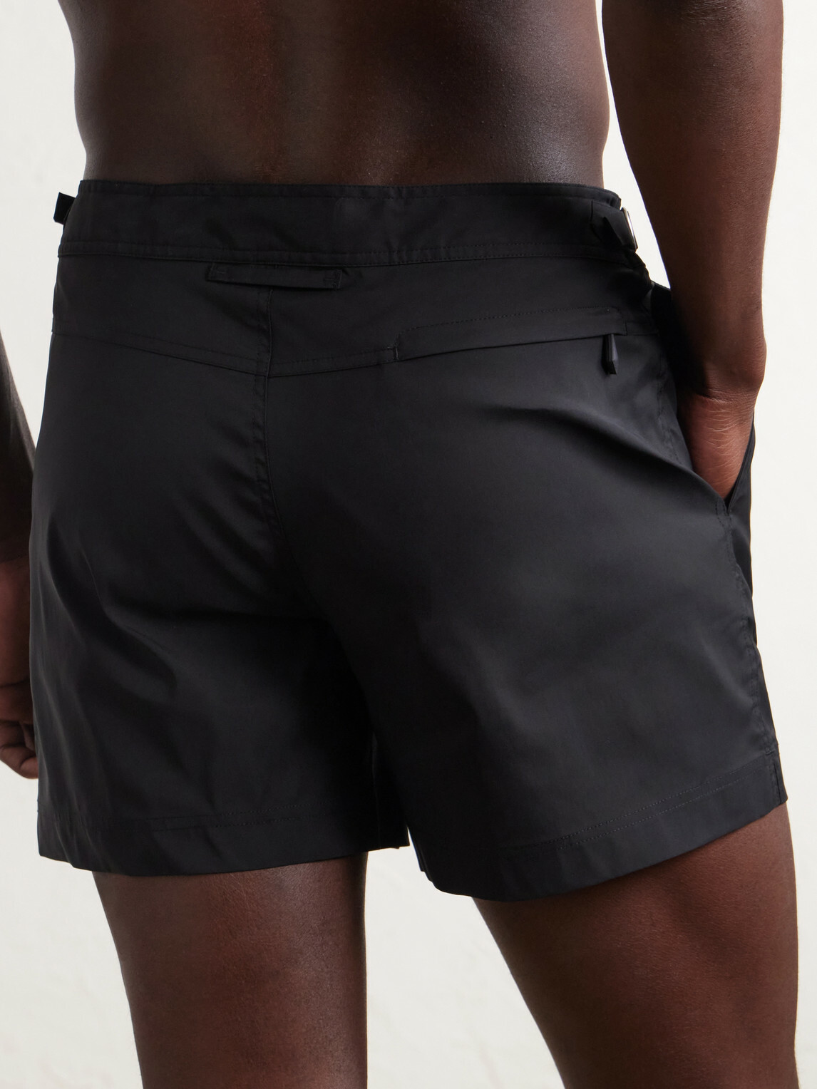 TOM FORD - Straight-Leg Mid-Length Swim Shorts - Black