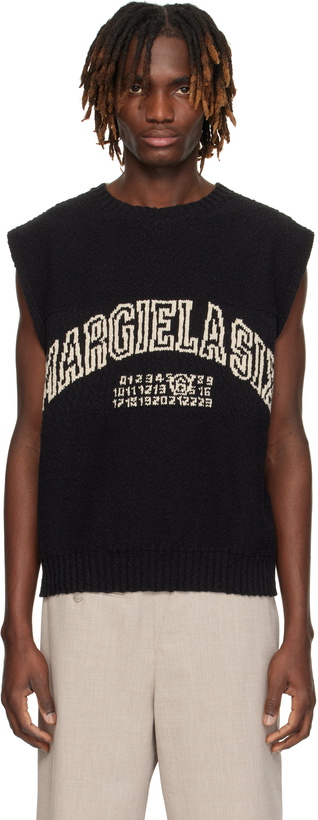 Photo: MM6 Maison Margiela Black & Off-White Paneled Vest