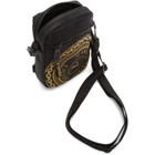Versace Jeans Couture Black and Gold Big Logo Crossbody Bag