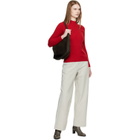 Veilance Red Conic Wool Midlayer Sweater