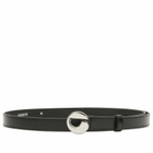 Coperni Women's Logo Skinny Belt in Black