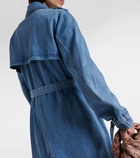 Dries Van Noten Denim trench coat