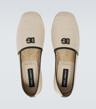 Dolce&Gabbana DG Leather-trimmed espadrille sandals