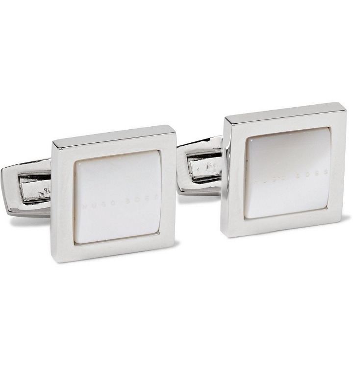 Photo: Hugo Boss - Silver-Tone Mother-of-Pearl Cufflinks - Silver