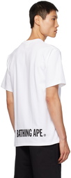 BAPE White Ape Face Sta T-Shirt