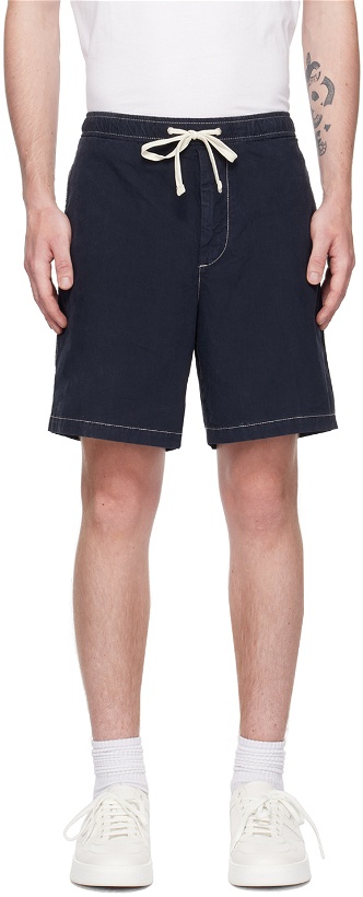 Photo: BOSS Navy Regular-Fit Shorts
