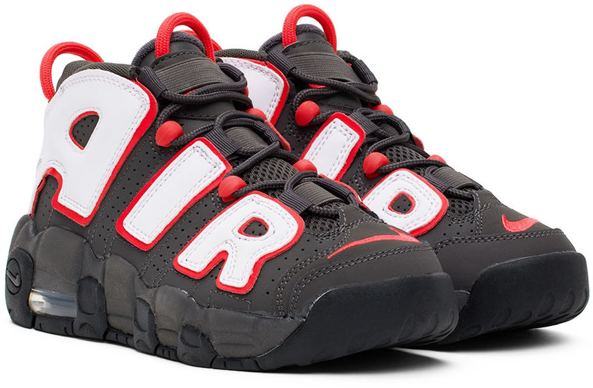 Nike Kids Grey & Pink More Uptempo Big Kids Sneakers Nike