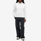Nike Women's Essential Oversized Long-Sleeve Polo in Heather/Brown