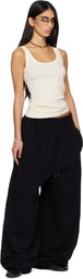 LU'U DAN SSENSE Exclusive Black Raw-Cut Bontan Lounge Pants