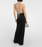 Giuseppe di Morabito Crystal-embellished crochet top
