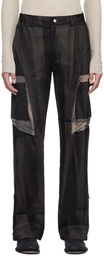 JiyongKim Black Sun-Bleached Cargo Pants