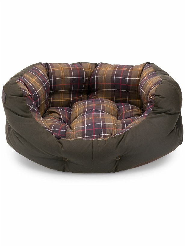 Photo: BARBOUR - Dog Bed With Tartan Pattern