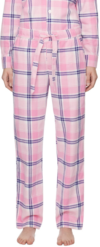 Photo: Tekla Pink Check Pyjama Pants