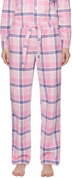 Tekla Pink Check Pyjama Pants