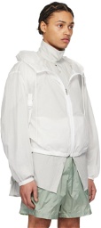 AMOMENTO White Crinkled Jacket