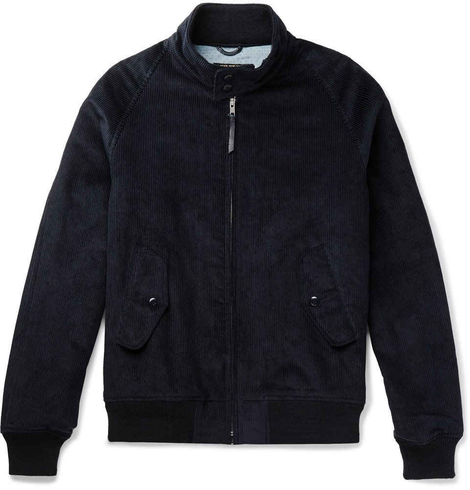 Golden Bear The Presidio Barracuda Cotton Corduroy Bomber Jacket Men Navy Golden Bear