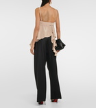 Victoria Beckham Asymmetric silk crêpe de chine top