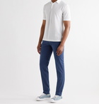 INCOTEX - Slim-Fit Stretch-Cotton Twill Trousers - Blue