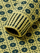 BODE - Merino Wool-Jacquard Sweater - Yellow