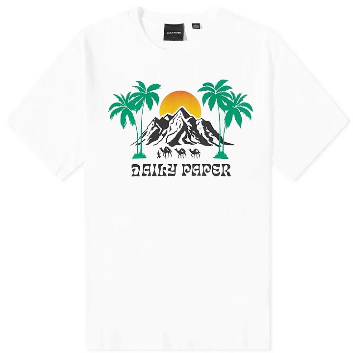 Photo: Daily Paper Men's Peroz Camel Logo T-Shirt in White