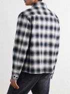 Corridor - Zoclao Checked Zip-Up Cotton Jacket - Black