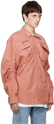 Y/Project Pink Cargo Denim Shirt