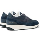 Common Projects - Track Classic Nubuck, Suede and Mesh Sneakers - Blue