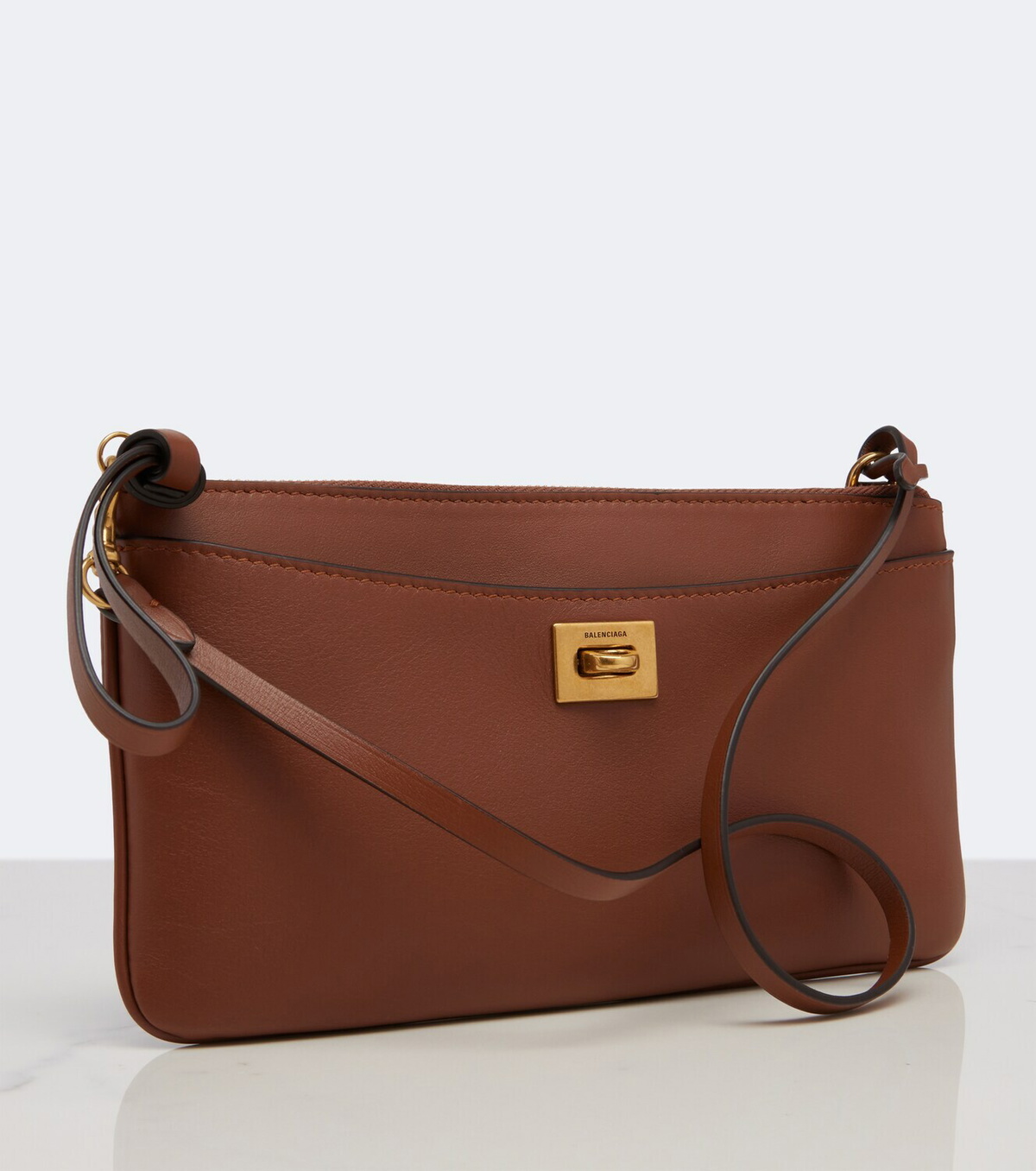 Balenciaga Rodeo leather phone pouch