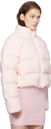Alexander Wang Pink Cropped Puffer Down Coat