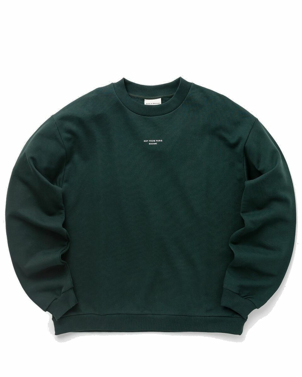 Photo: Drôle De Monsieur Le Sweatshirt Classique Nfpm Green - Mens - Sweatshirts