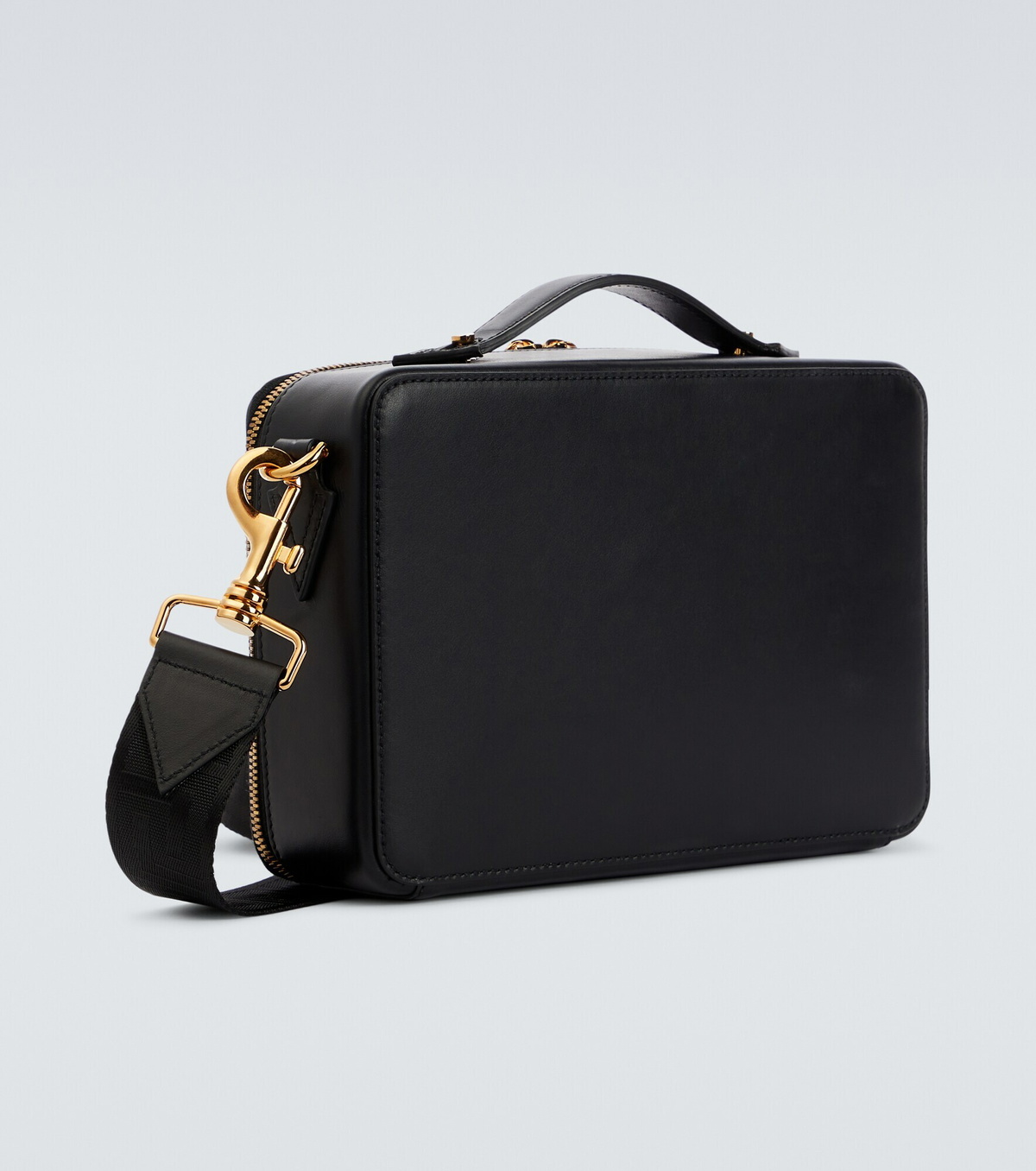 Versace Leather studded messenger bag Versace