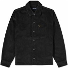 Fred Perry Men's Cord Overshirt in Black