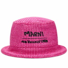 Marni X No Vacancy Inn Bucket Hat in Fuchsia