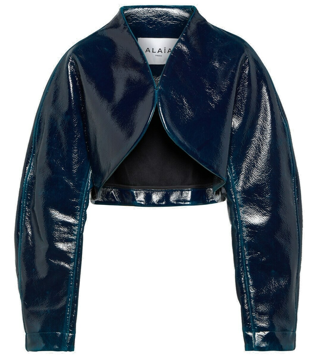 Alaïa Coated wool cropped jacket ALAÏA