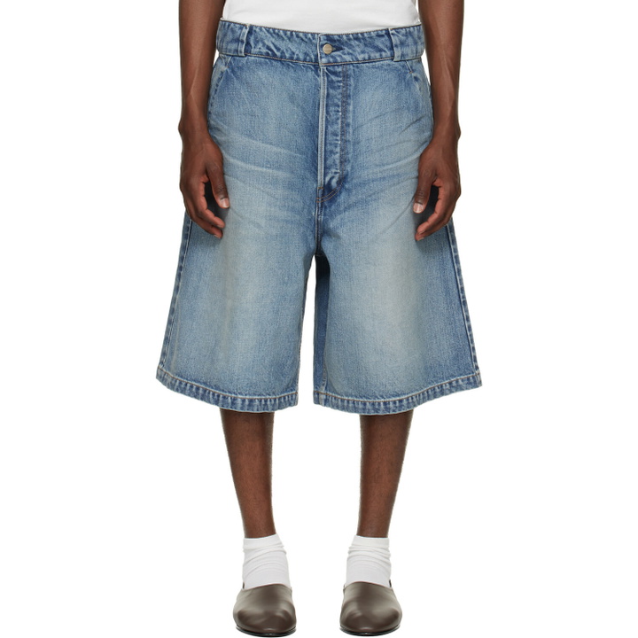 Photo: Fear of God Indigo Utility Denim Shorts