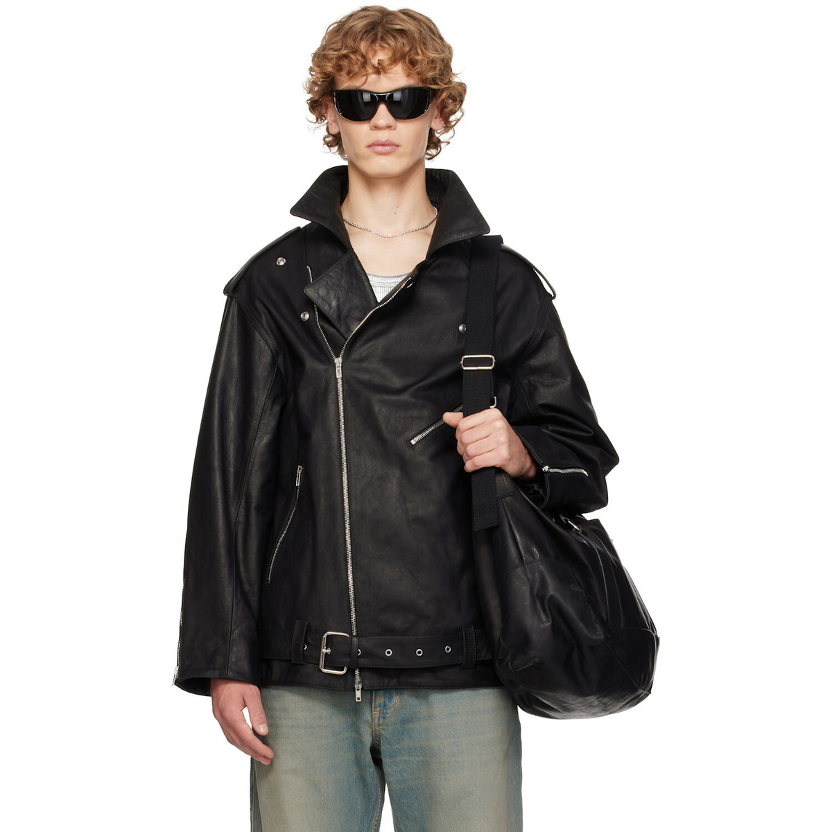 SECONDA Black Fonda Leather Jacket