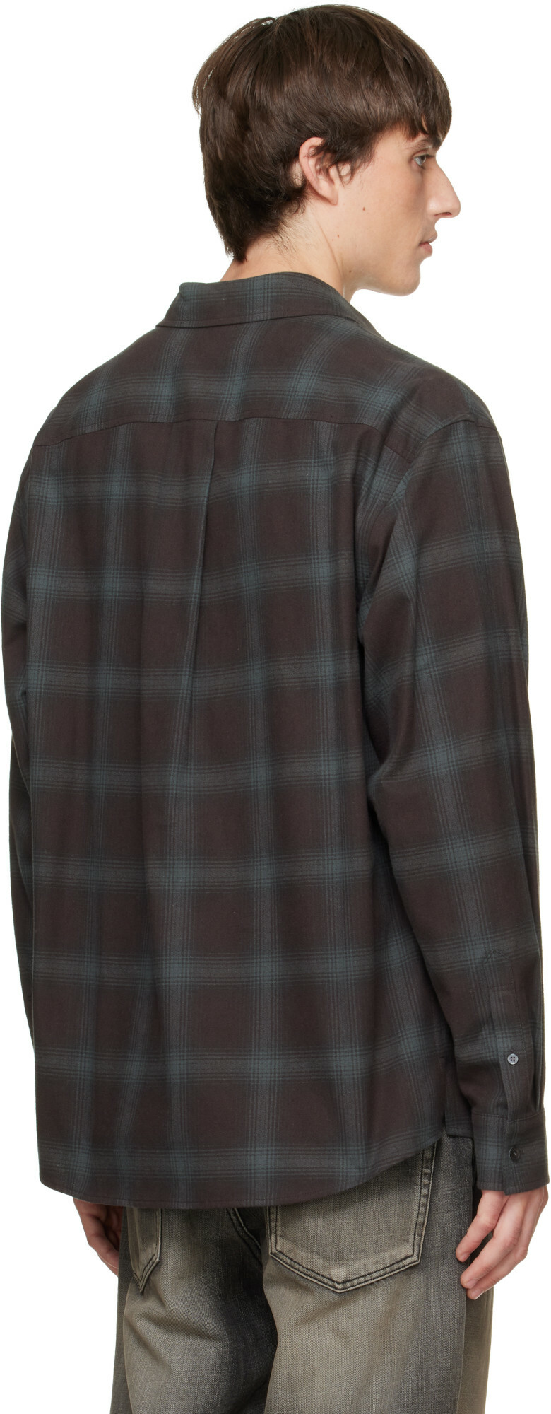 We11done Brown Check Flannel Shirt