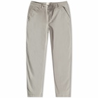 Folk Men's Seersucker Relaxed Pant in Warm Grey Twill