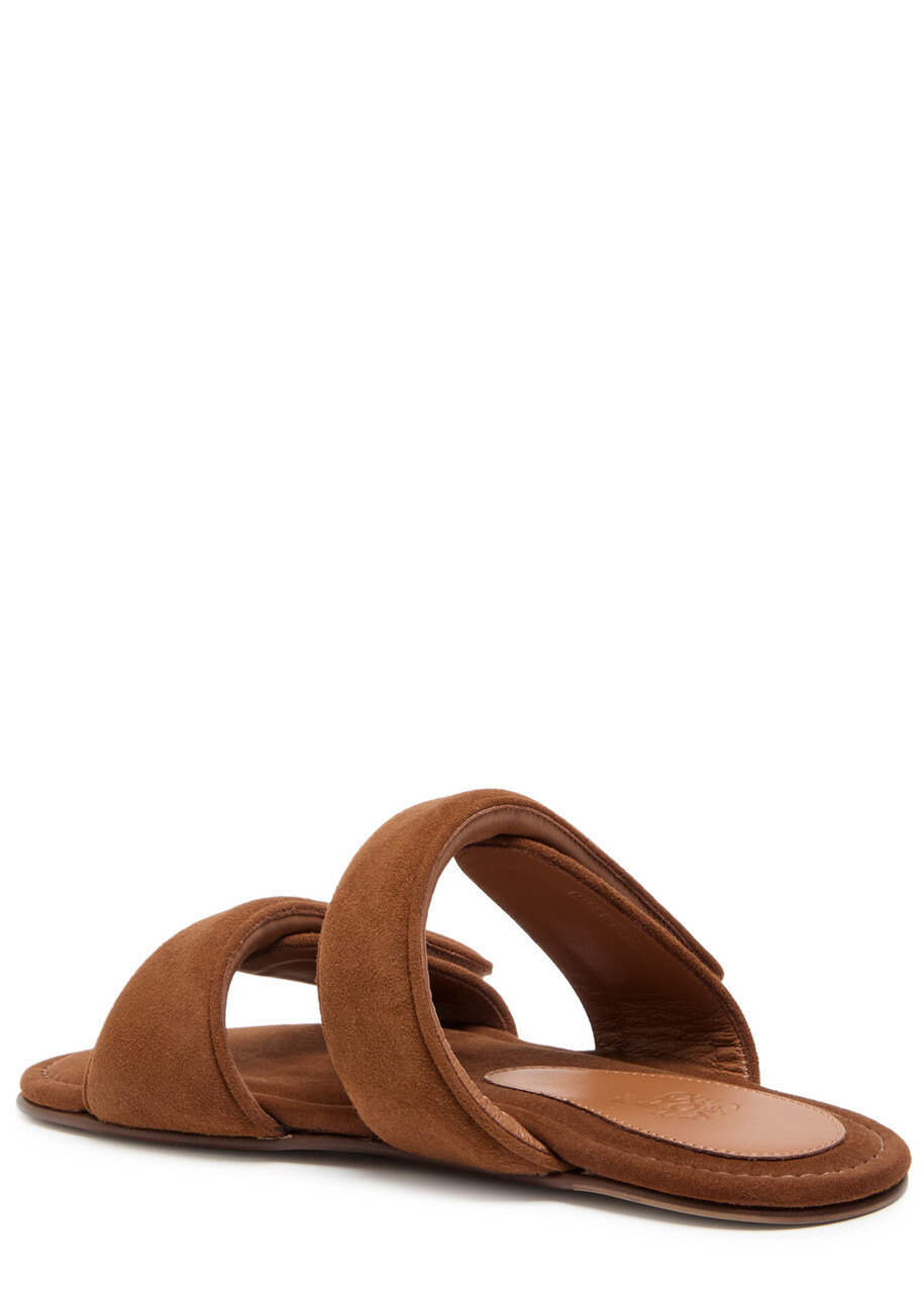 Gia Borghini Julianne Suede Sandals Brown