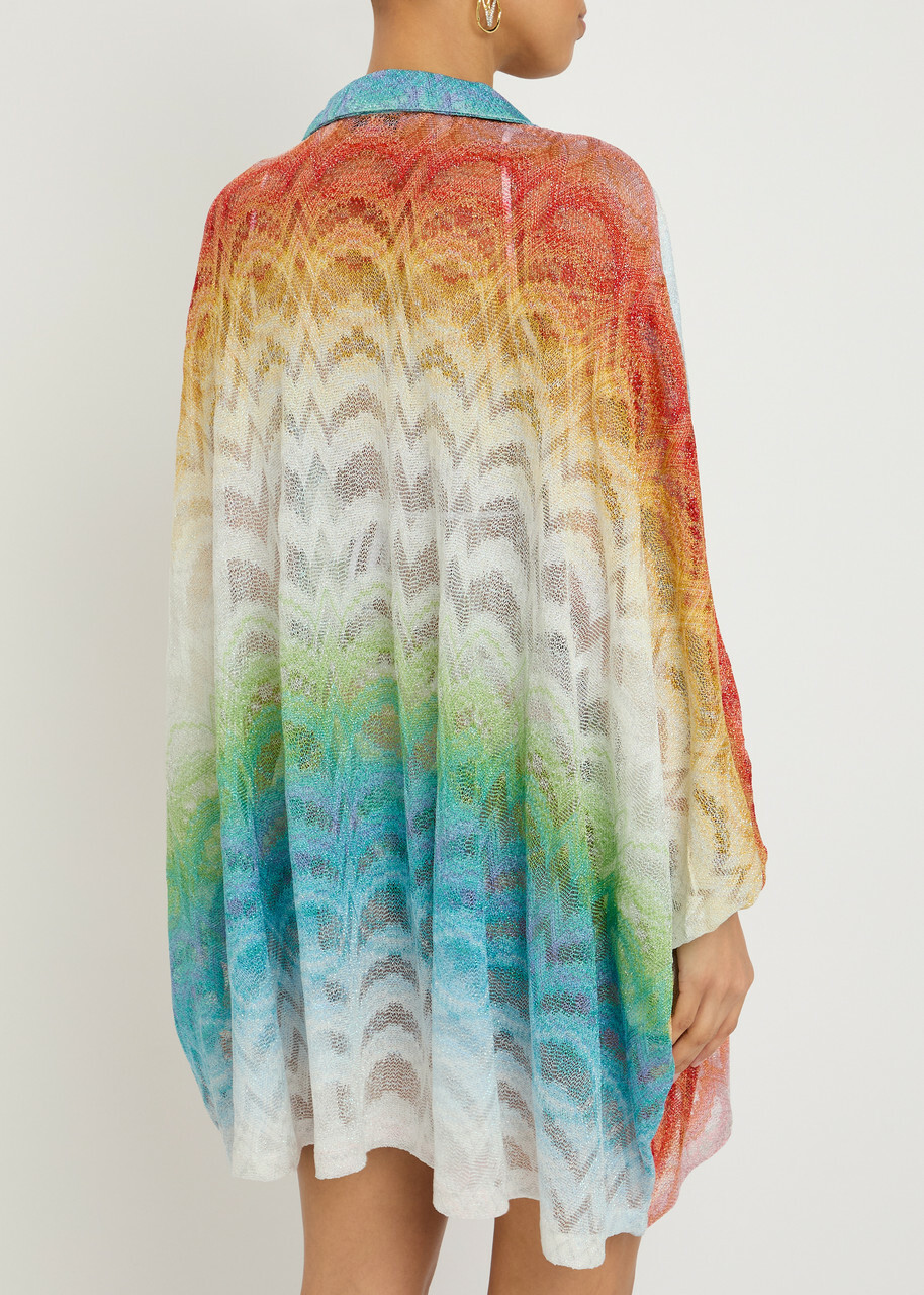 Missoni Patterned Metallic-knit Cover-up Multicoloured