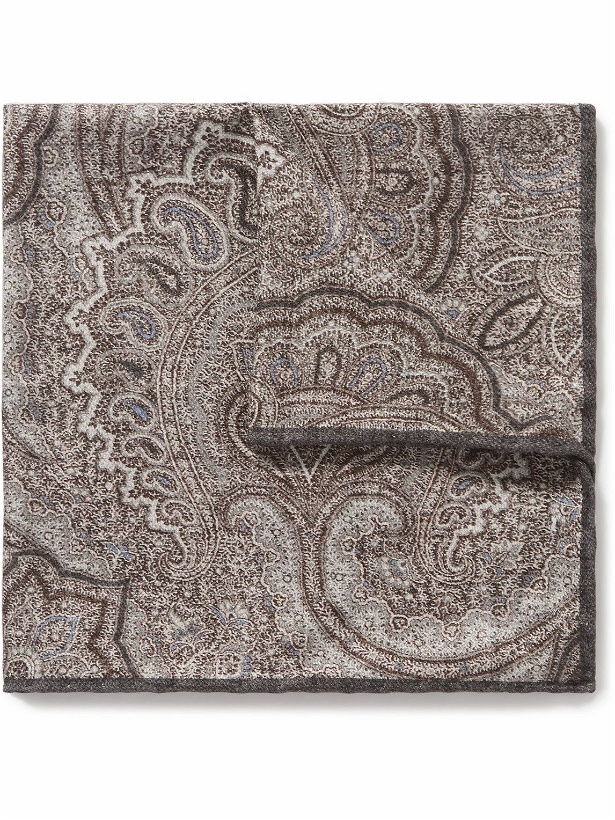 Photo: Brunello Cucinelli - Paisley-Print Silk Pocket Square