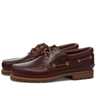 Timberland Men's Authentic 3 Eye Classic Lug Shoe in Burgundy Full Grain