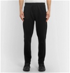 AFFIX - Tapered Logo-Appliquéd Fleece-Back Tech-Jersey Sweatpants - Black