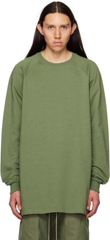 Photo: Rick Owens Green Baseball Tee Sweatshirt