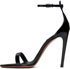 ALAÏA Black High Calfskin Heeled Sandals