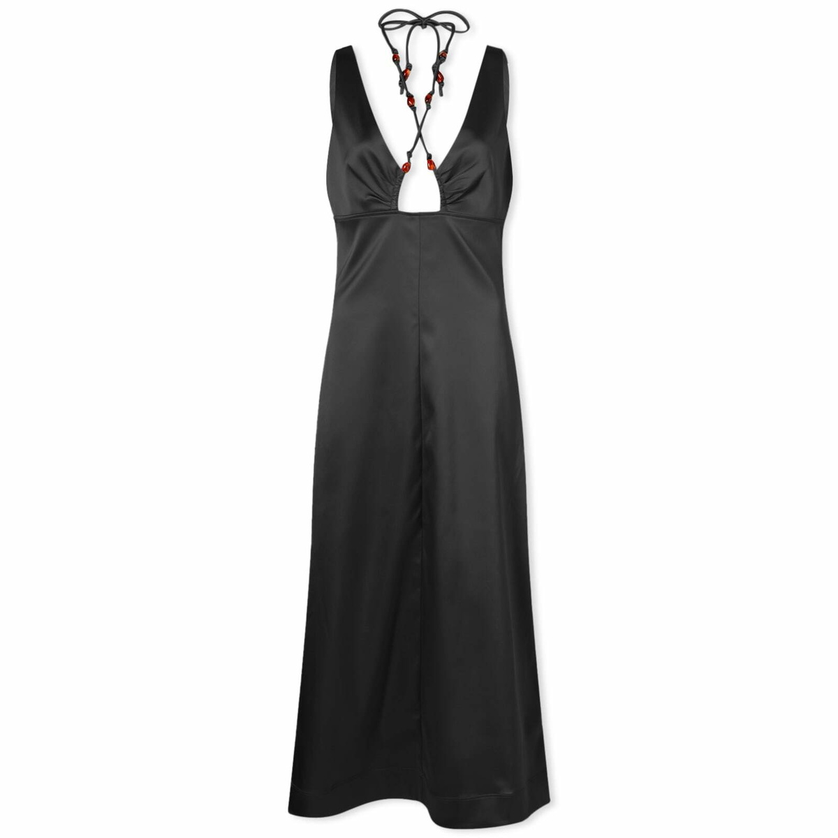 GANNI Women's Halter-Neck Dress in Black GANNI GANNI Women's Halter-Neck Dress in Black GANNI
