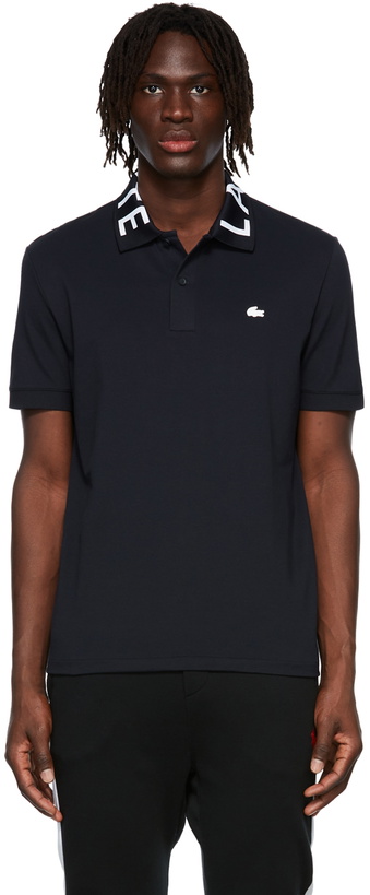 Photo: Lacoste Navy Logo Collar Polo