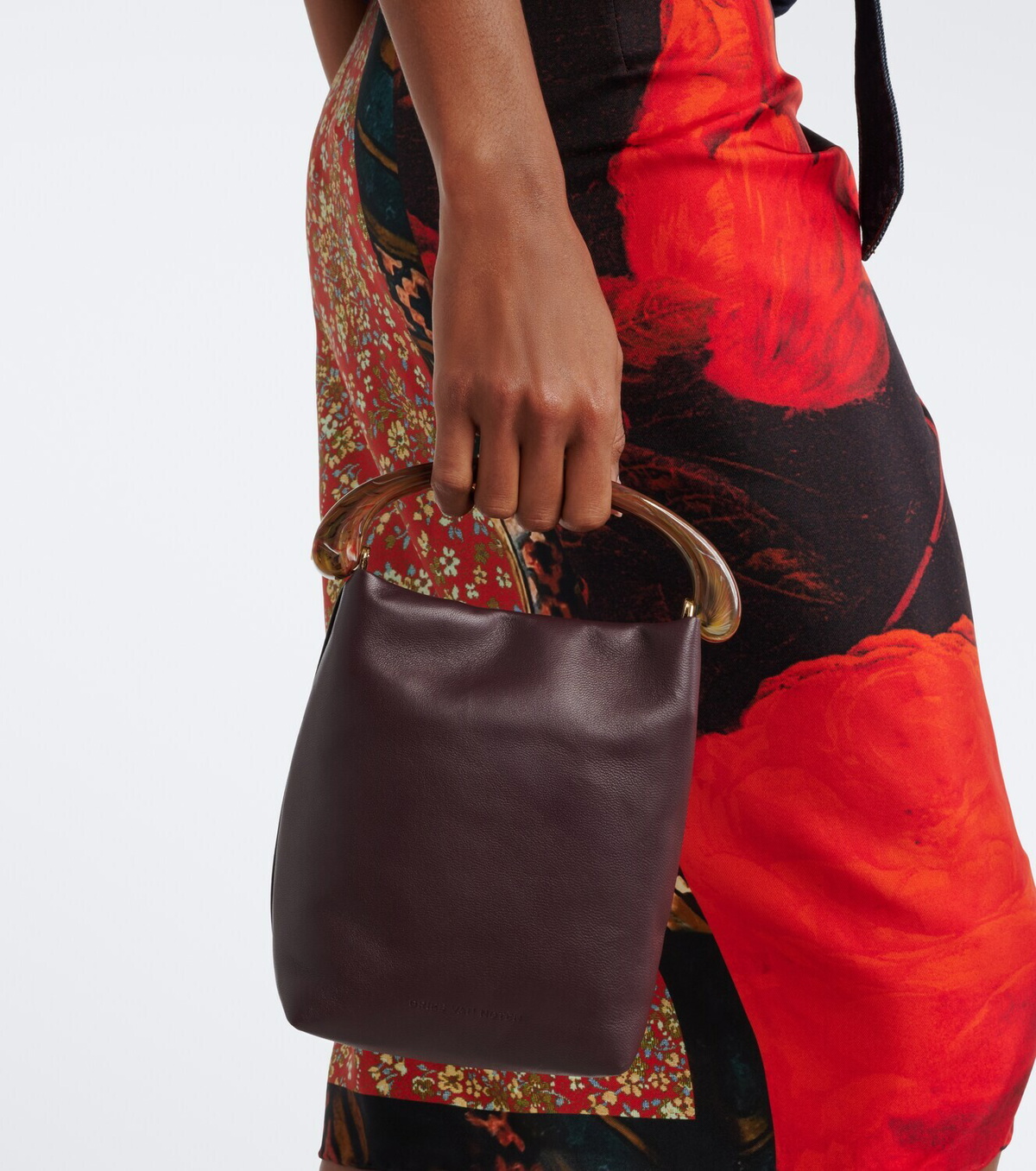 Dries Van Noten Small leather top-handle bag